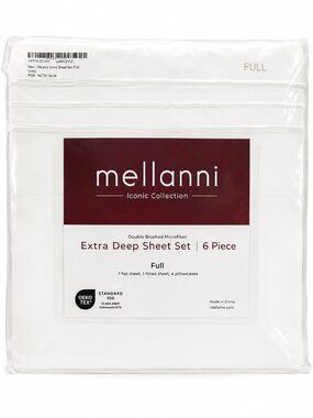 Mellanni Full Sheet Set 6Pcs Bedding,ultra SoftCooling Sheet 4 Pillowcases Ivory